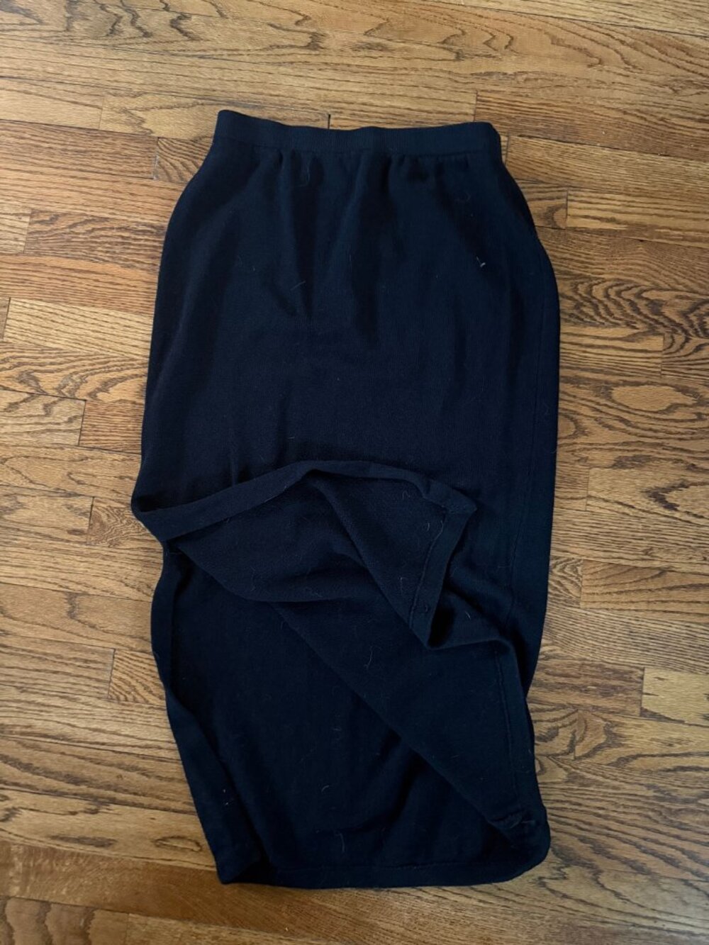 St. John Basics Black Knit Midi Skirt Size 10